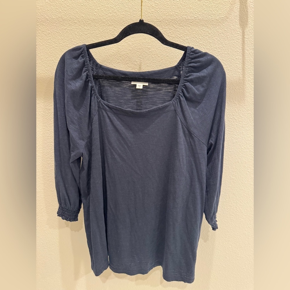 J. Jill 3/4 sleeve navy Blue Women's Top size medium